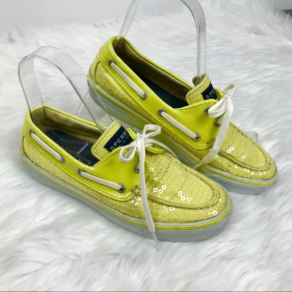 yellow sequin shoes